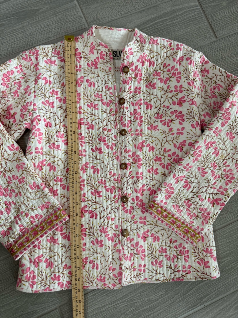 SUR LA VAGUE Pink Flower Carpet Jacket One Size VGUC - Picture 9 of 10